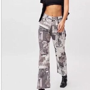 Urban Outfitters BDG Cowboy Jeans Collage Print 27